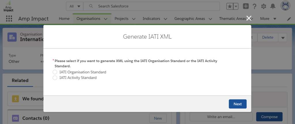 Amp Impact Is Bringing IATI Publishing to Salesforce