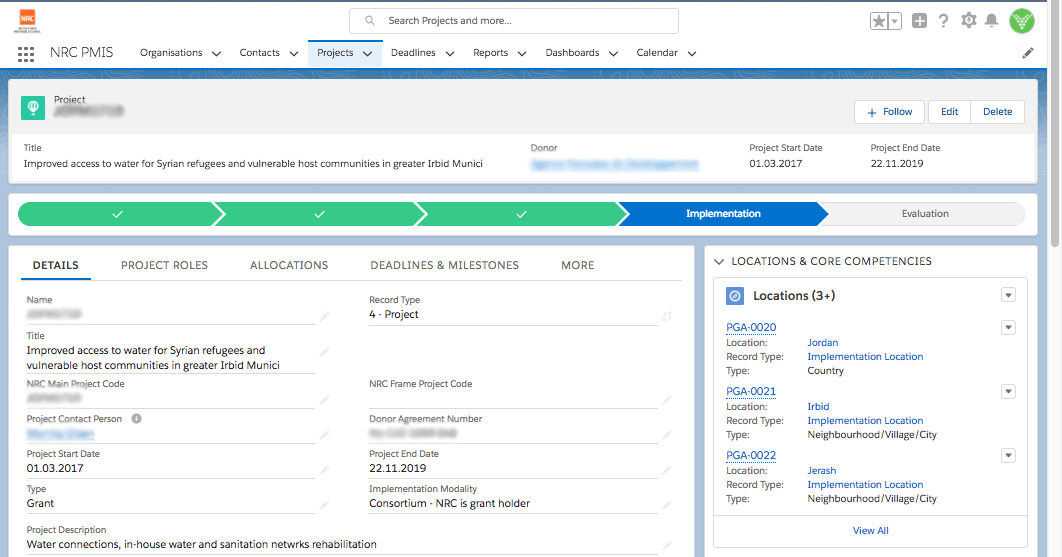 NRC project management information system (PMIS)