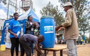 SHOFCO handwashing station in response to COVID-19