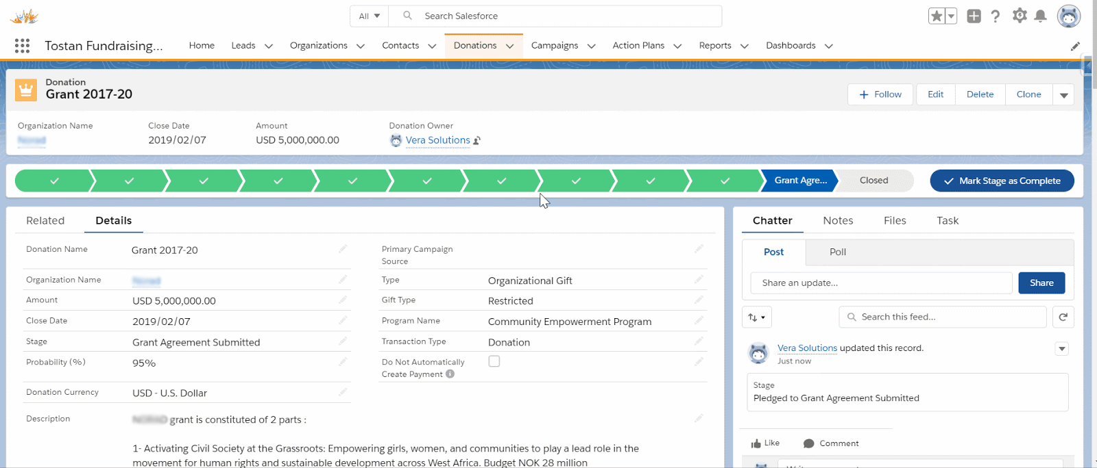 Tostan | M&E on Amp Impact and Salesforce