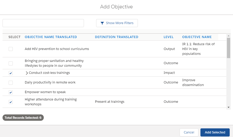 Amp Impact Objective Catalog