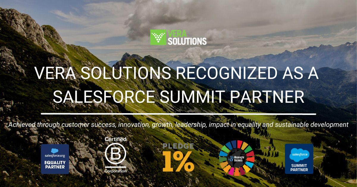 Vera Solutions recognized as a Salesforce Summit Partner