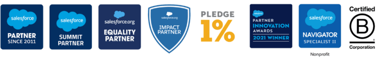 Salesforce badges and Bcorp