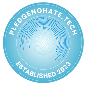 pledge no hate tech 2024 circle badge or logo
